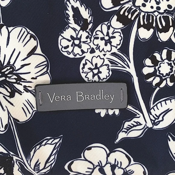 🔥🎉 HP!🔥🎉Vera Bradley Midtown Small Tote Midnight Floral Lockable Women's Bag - Picture 2 of 9
